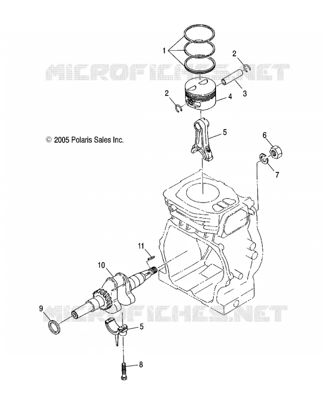 ENGINE, PISTON AND KURBELWELLE