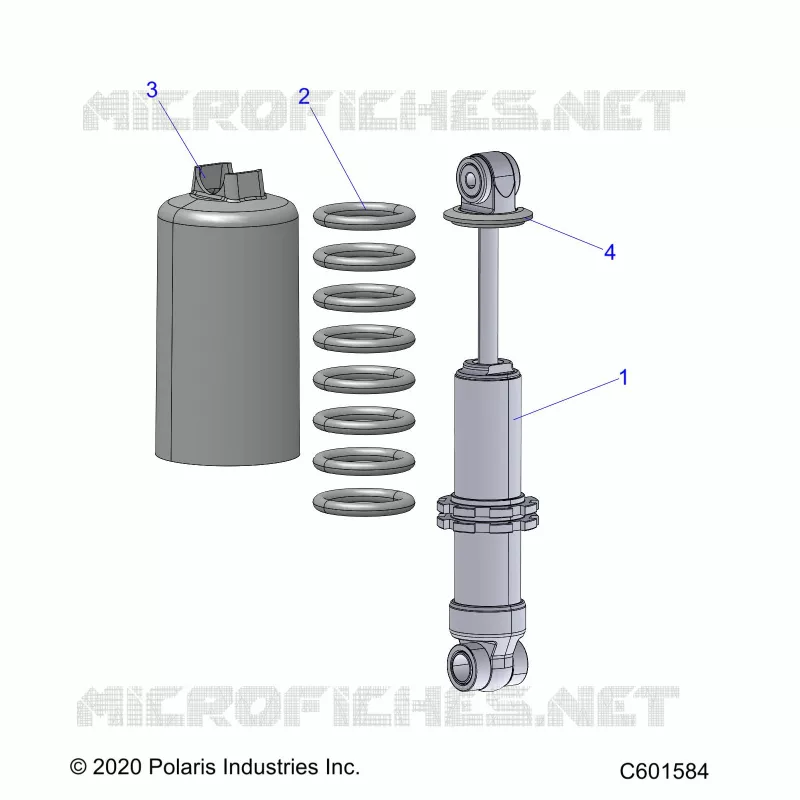 SUSPENSION, FRONT SHOCK TRACK