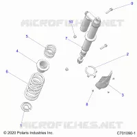 SUSPENSION, REAR SHOCK MOUNTING