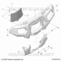 FRONTSTOSSSTANGE AND MOUNTING