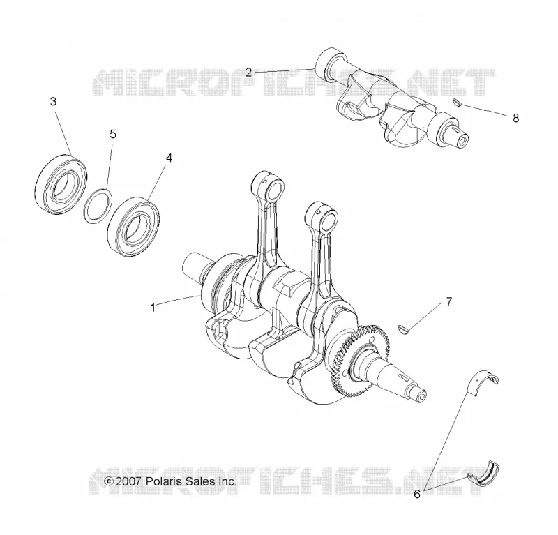 MOTOR, KURBELWELLE AND BALANCE SHAFT