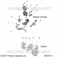 BRAKES, CALIPER AND MASTER CYLINDER ASM.