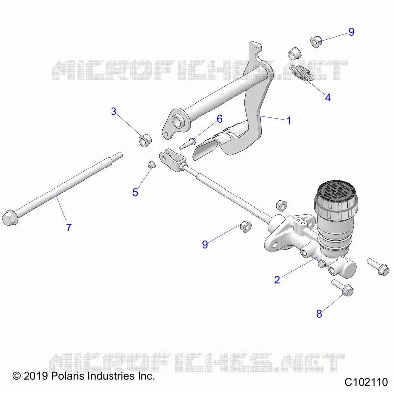 BRAKES, PEDAL AND MASTER CYLINDER MOUNTING