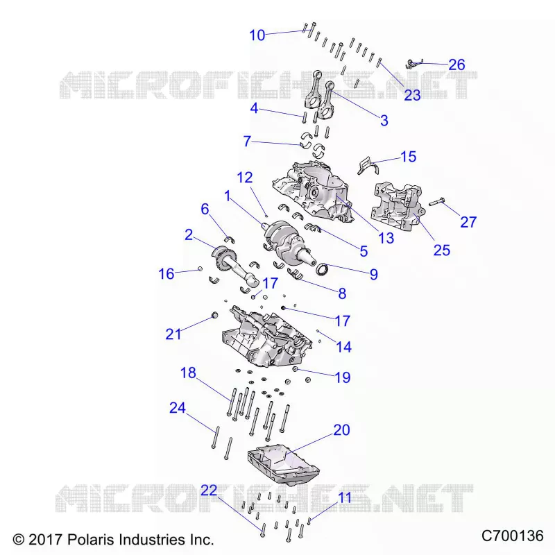 ENGINE, CRANKCASE AND KURBELWELLE