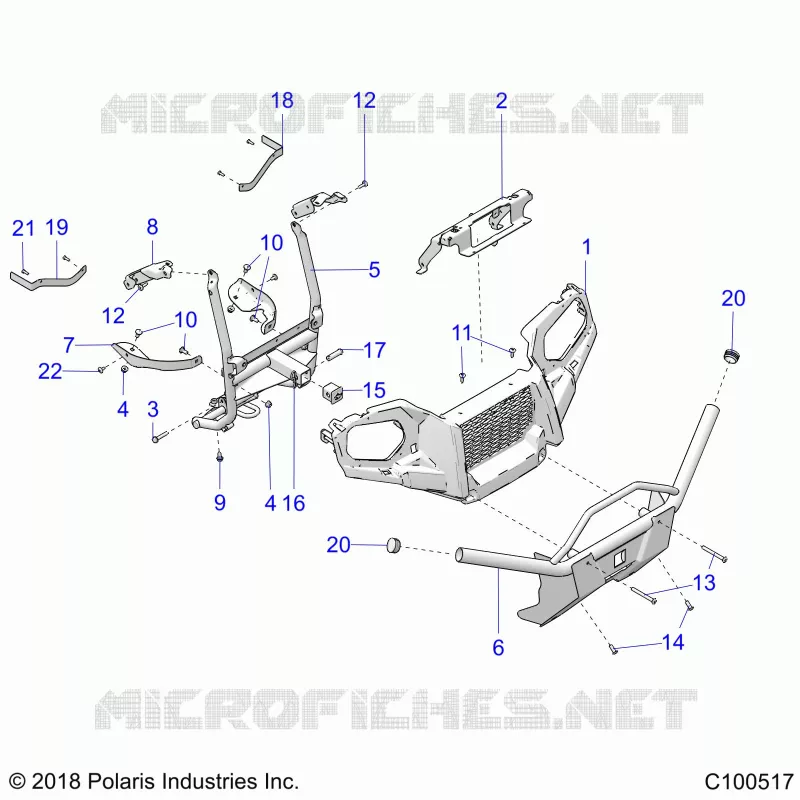 FRONTSTOSSSTANGE AND MOUNTING