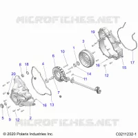 ENGINE, STATOR COVER AND FLYRAD