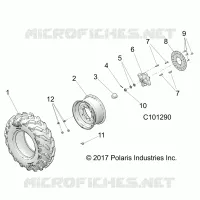 RADS, FRONT TIRE AND BRAKE DISC