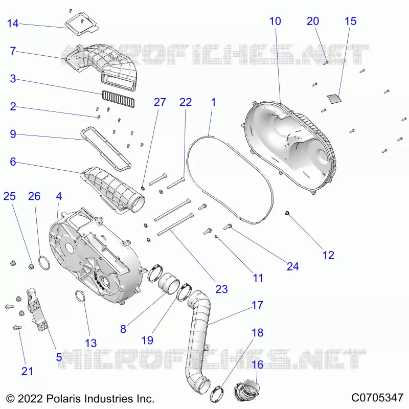 ANTRIEB, CLUTCH COVER AND DUCTING