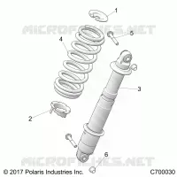 SUSPENSION, REAR SHOCK MOUNTING