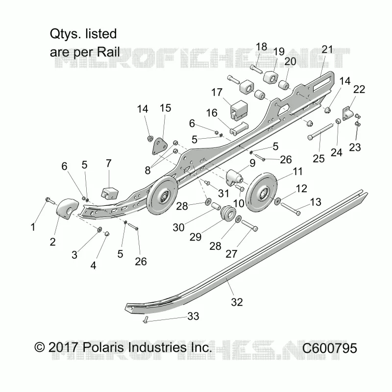 SUSPENSION, RAIL, LH/RH