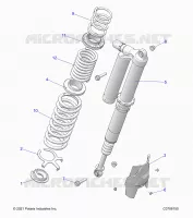 SUSPENSION, REAR SHOCK MOUNTING, DELUXE