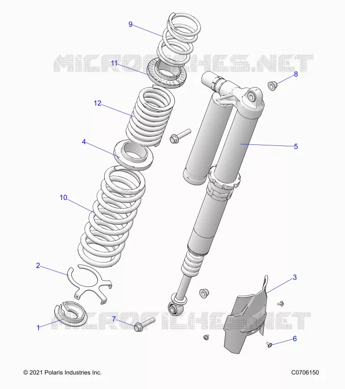 SUSPENSION, REAR SHOCK MOUNTING, DELUXE