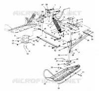 FRONT SUSPENSION AND SKI 500 CARB 0962764 (4931873187A013)