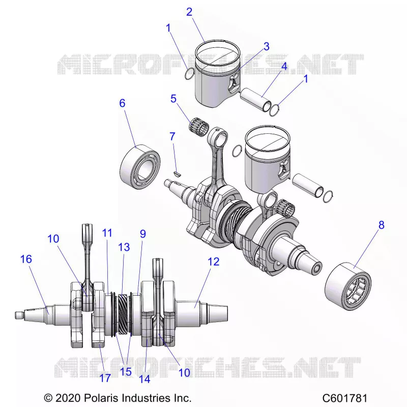 ENGINE, PISTON AND KURBELWELLE