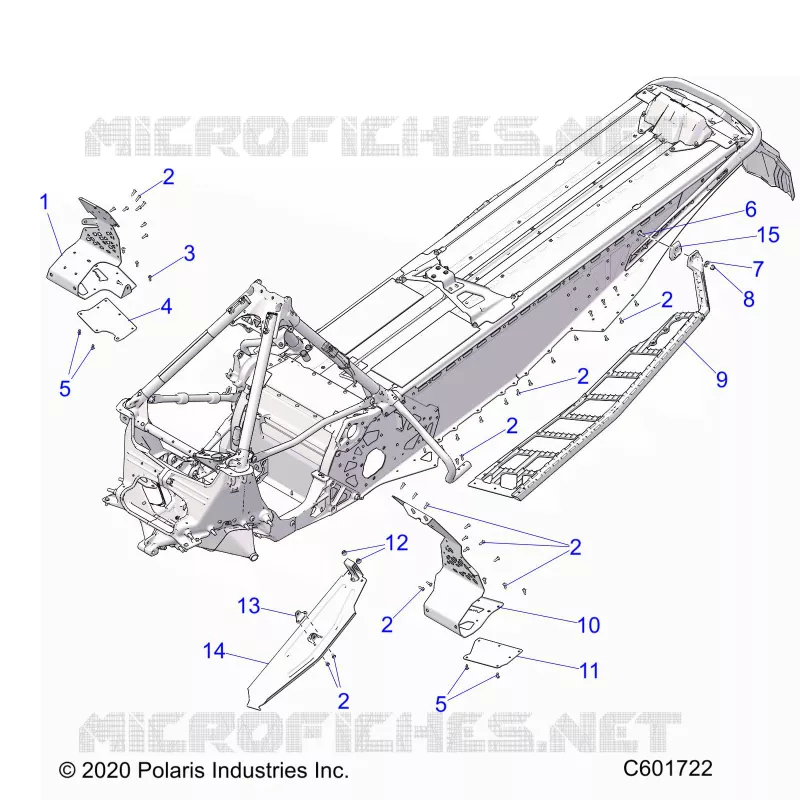 CHASSIS, CLUTCH GUARD/FOOTRESTS/RUNNING BOARDS