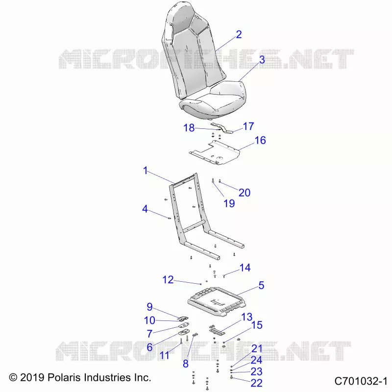 SITZ ASM. AND SLIDER
