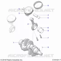 ENGINE, KURBELWELLE AND PISTON