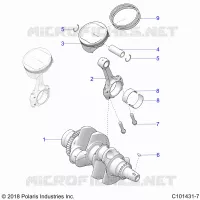 ENGINE, KURBELWELLE AND PISTON