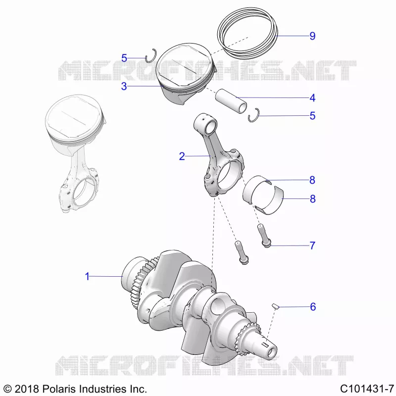 ENGINE, KURBELWELLE AND PISTON