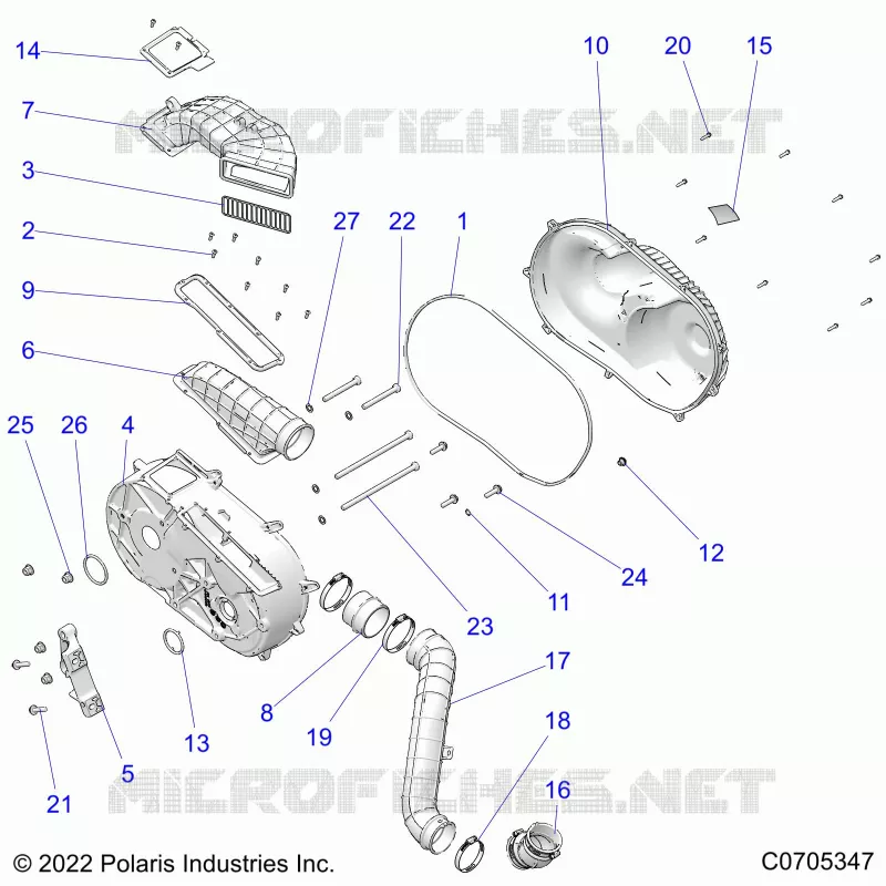 ANTRIEB, CLUTCH COVER AND DUCTING