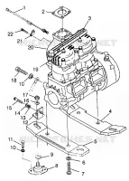 MOTORAUFHÄNGUNG SL 700 B974071, Intl. SL 700 I974071, SL 700 Deluxe B974072 (4940874087B003)