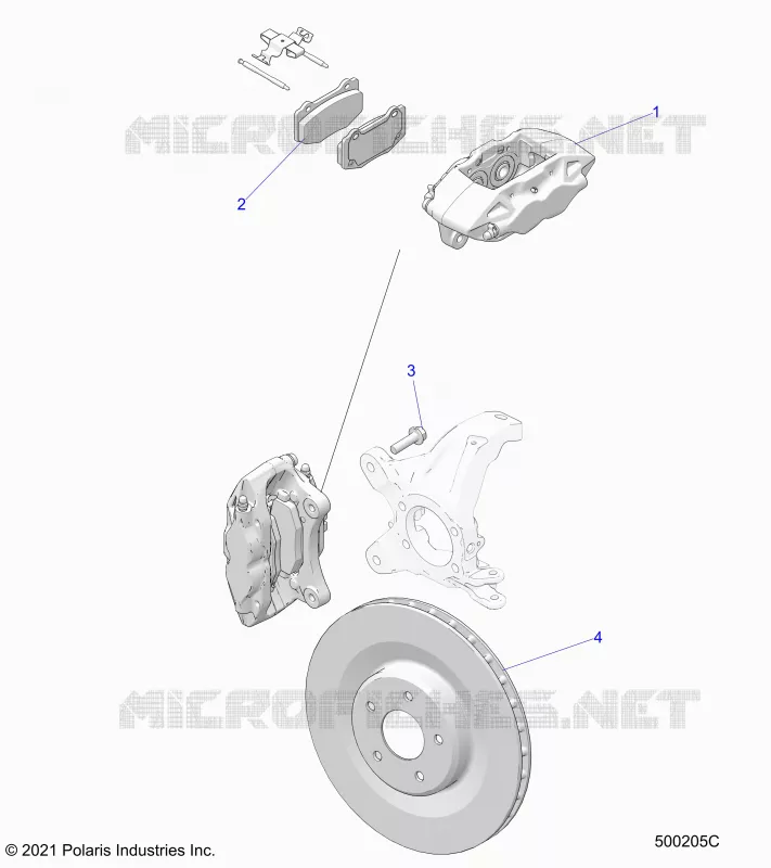 BRAKES, BREMSZANGE VORNE (R MODELS) BREMBO