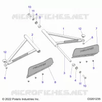 SUSPENSION, A-ARM AND STREBE MOUNTING
