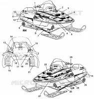 DECALS 600 XCR 0975677, 600 XCR SE H975677 AND EUROPEAN 600 XCR SE E975677 (4937963796A013)