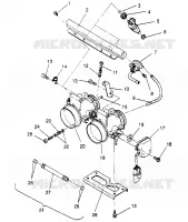 DROSSELKLAPPENGEHÄUSE ASSEMBLY  500 EFI 0952774, EFI SKS 0952574,   EFI SKS PT 0952 (4929052905C014)