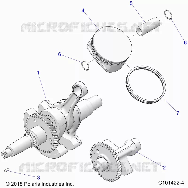 ENGINE, KURBELWELLE, PISTON AND BALANCE SHAFT