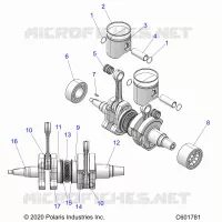 ENGINE, PISTON AND KURBELWELLE