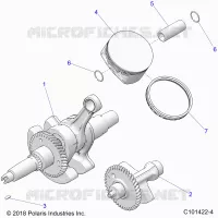 ENGINE, KURBELWELLE, PISTON AND BALANCE SHAFT