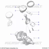 ENGINE, KURBELWELLE AND PISTON