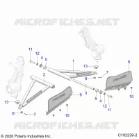 SUSPENSION, A-ARM AND STREBE MOUNTING