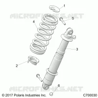 SUSPENSION, REAR SHOCK MOUNTING