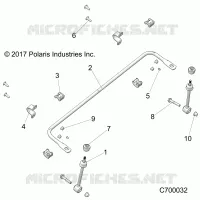 SUSPENSION, FRONT STABILISATORSTANGE