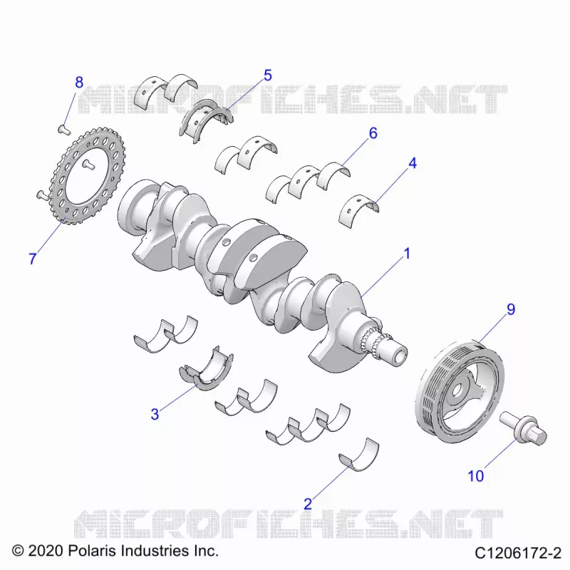 ENGINE, KURBELWELLE AND BEARINGS