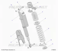 SUSPENSION, REAR SHOCK MOUNTING, STANDARD/PREMIUM