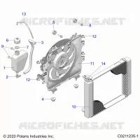 ENGINE, KÃŒHLSYSTEM, RADIATOR, FAN & OVERFLOW BOTTLE