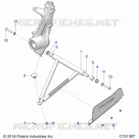 SUSPENSION, A-ARM AND STREBE MOUNTING
