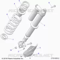 SUSPENSION, REAR SHOCK MOUNTING