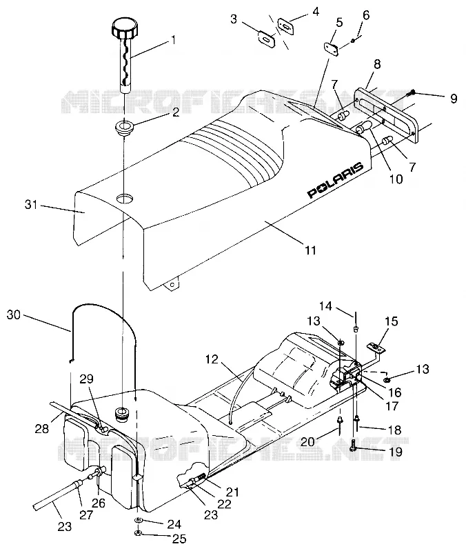 SITZ   GASBEHÄLTER SUPER SPORT 0960743 (4932183218A006)