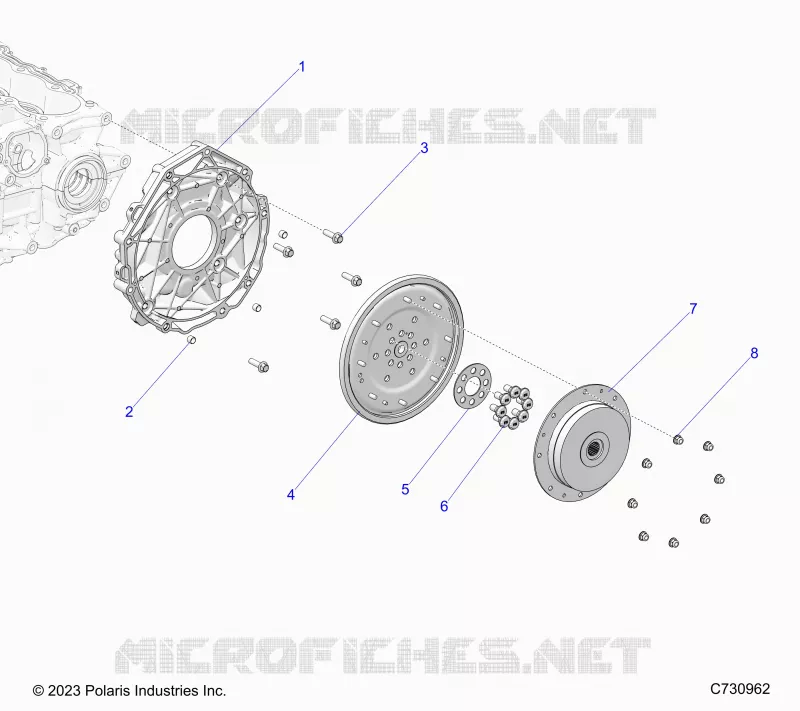 ENGINE, ÃŒBERTRAGUNG ADAPTOR AND FLEX PLATE 