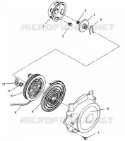 RÜCKZUG ANLASSER ASSEMBLY Storm 0965782, Storm SKS 0965582,  Euro Storm E9657 (4931593159D010)