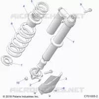 SUSPENSION, REAR SHOCK MOUNTING