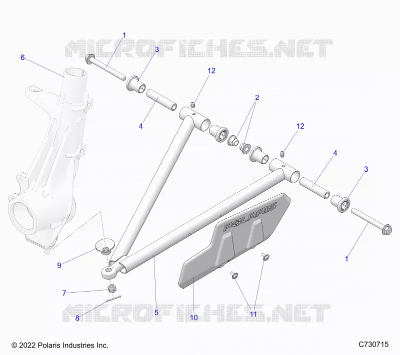 SUSPENSION, A-ARM AND STREBE MOUNTING