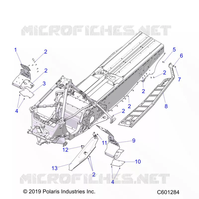 CHASSIS, CLUTCH GUARD/FOOTRESTS/RUNNING BOARDS