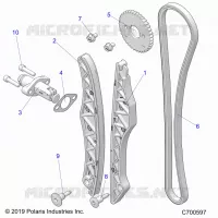 CAM CHAIN AND TENSIONER