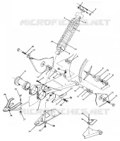 SWING ARM WELD. / FEDER ASSEMBLY TRAIL BOSS / W928527 (4922892289021A)