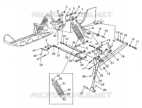 FRONT SUSPENSION AND SKI 700 RMK 0970966, 700 SKS 0970566, AND EUROPEAN 700 (4938573857B001)